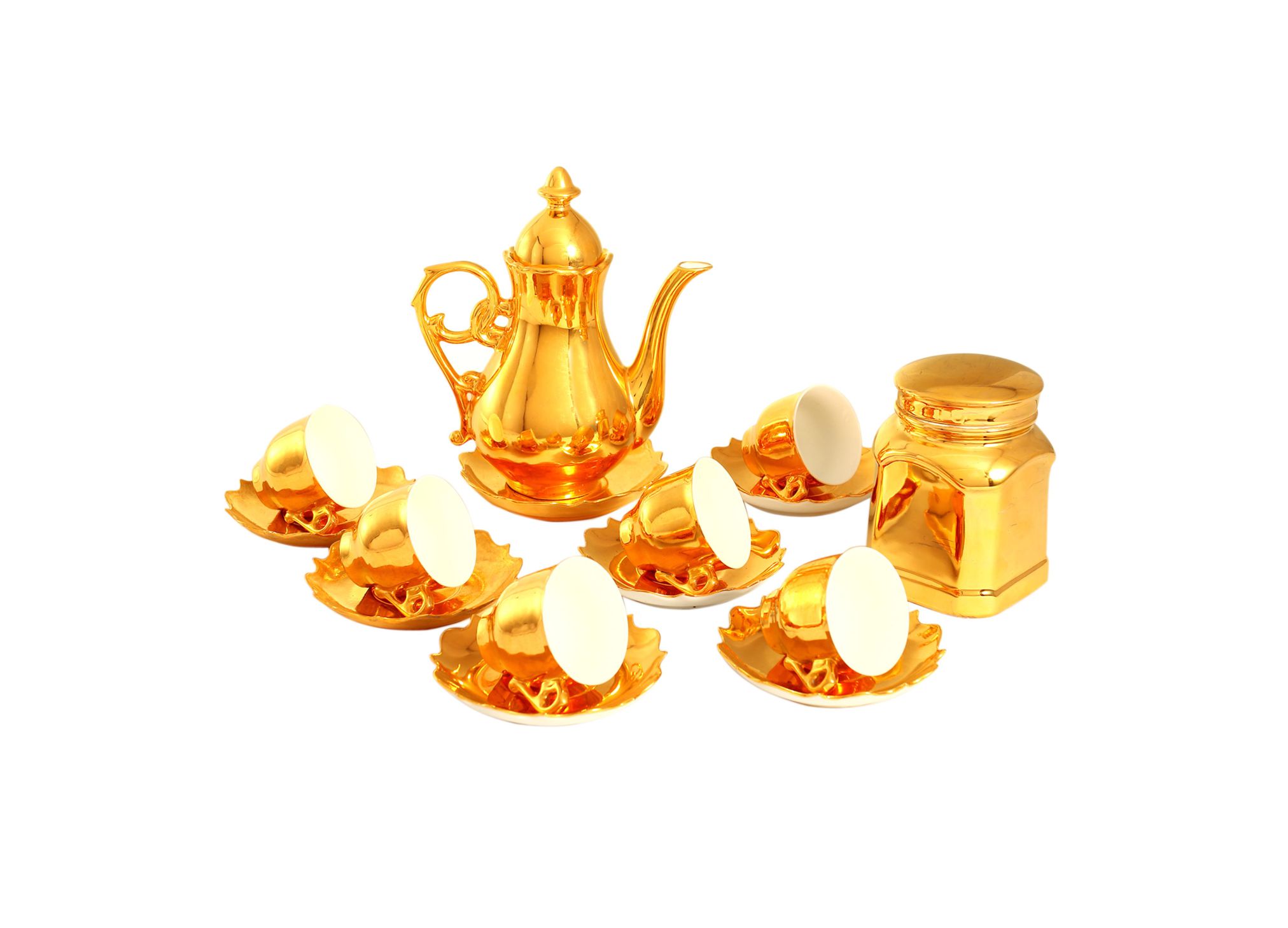 Bộ trà vua phủ kín vàng kim 24K (15 sản phẩm)