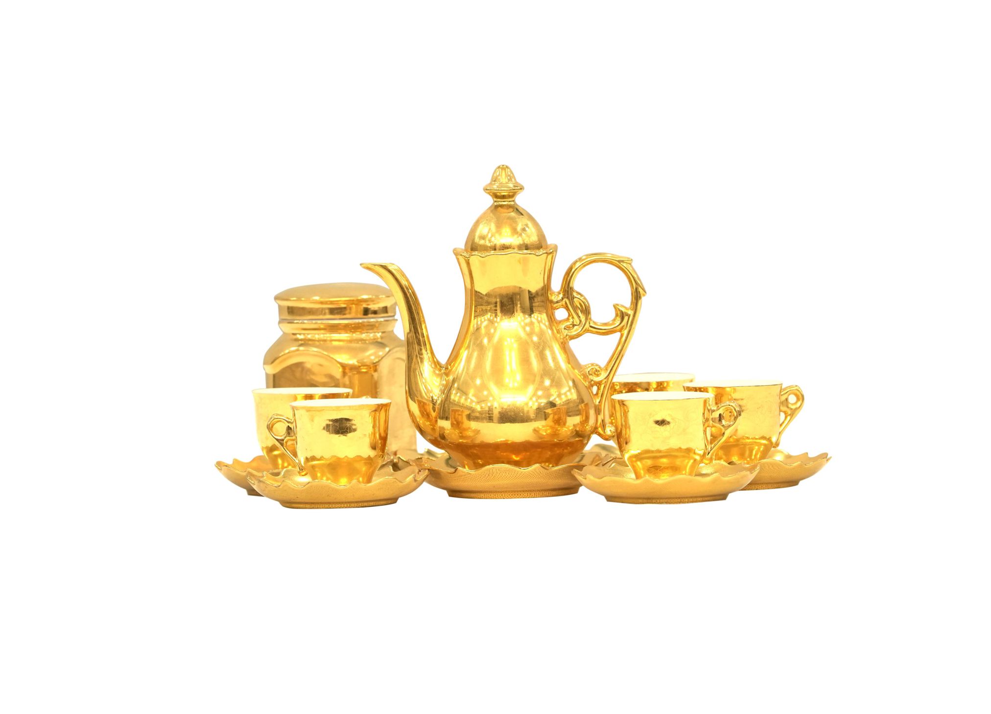 Bộ trà vua phủ kín vàng kim 24K (15 sản phẩm)
