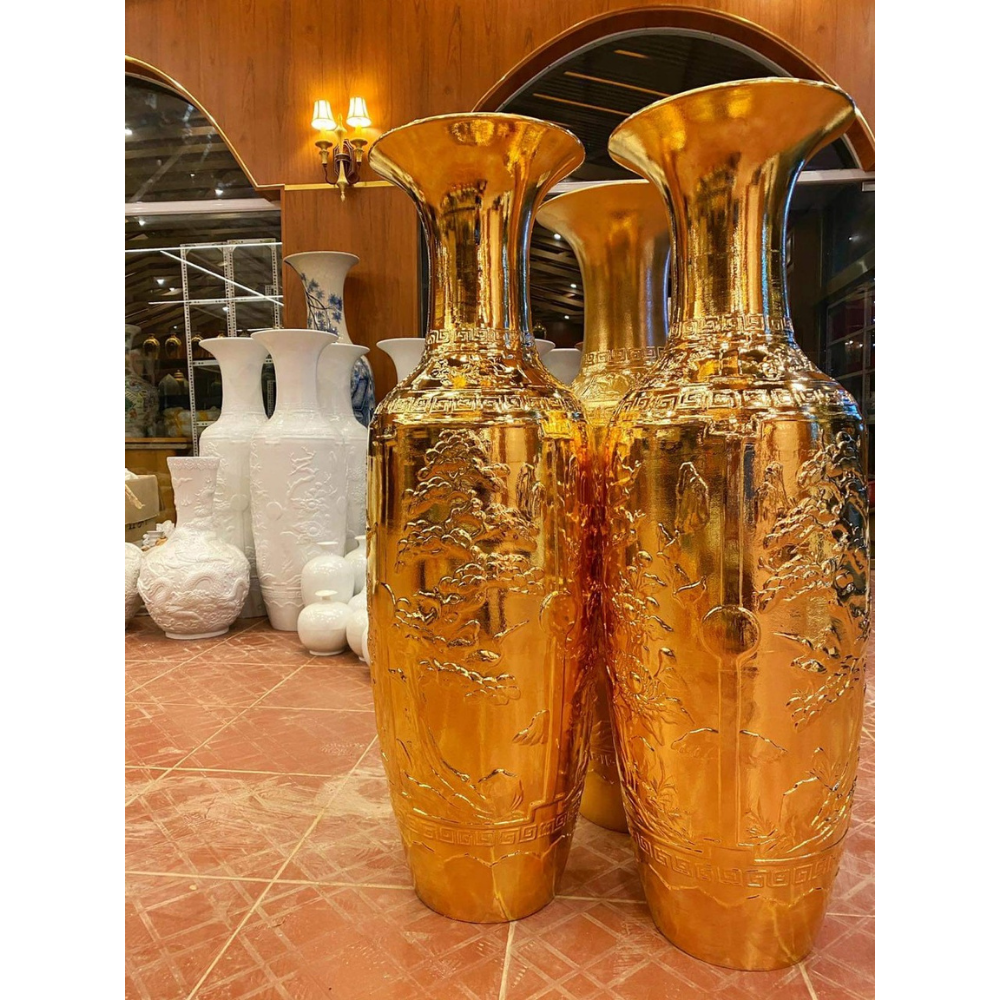 Lục Bình Thạch Anh Dát vàng  kim24k