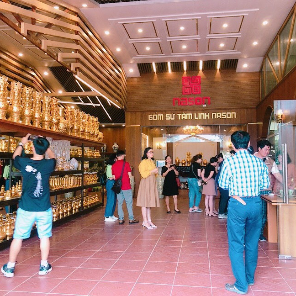 Đôi Lục Bình Thạch Anh: Vẽ Vàng Kim 24k cao 1,26m