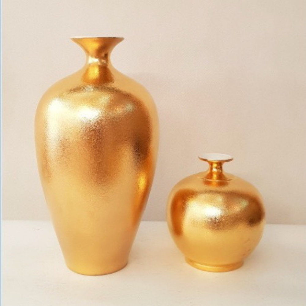 Lục Bình Thạch Anh Dát vàng  kim24k