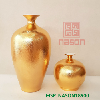 BÌnh Hút Lộc Cao Thạch Anh Dát Vàng 24K