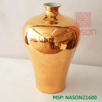 Bình Hút Lộc Thạch Anh Dát Vàng 24K