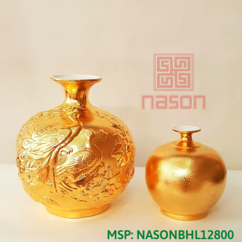 Bình Hút Lộc Thạch Anh Dát Vàng 24K 