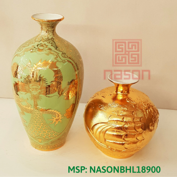 Bình Hút Lộc Cao Thạch Anh Dát Vàng 24K '' Ngọc Kim''