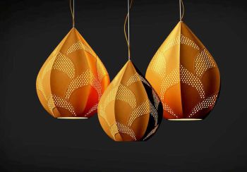 Đèn năng lượng (treo trần) vẽ vàng 24karat