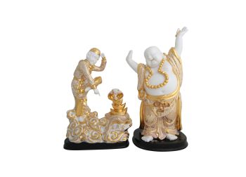 Pho tượngTôn Phật DILAC hoan hỷ, tượng Tôn Ngộ Không vẽ phủ kín vàng kim 24K