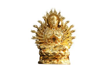 Tượng Bồ tát ngàn tay ngàn mắt phủ kín vàng kim 24K