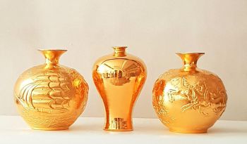 Bình Hút Lộc trạm khắc hoa văn nổi Mã Đáo Thành Công và Thuận Buồm Xuôi Gió