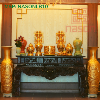 Bộ Ngũ Sự Gốm Sứ Thạch Anh Dát Vàng 24K